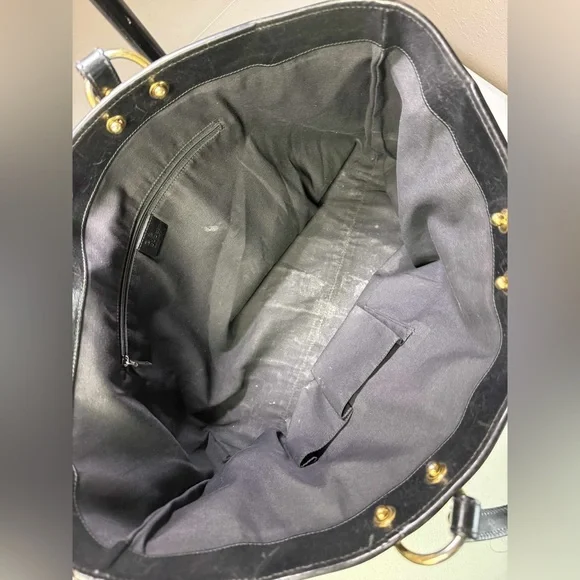 GUCCI GG Canvas Women's GG
Canvas, Leather Tote Bag Black, - Picture 13 of 16